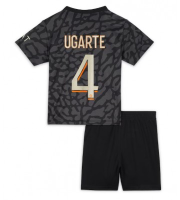 Paris Saint-Germain Manuel Ugarte #4 Koszulka Trzecich Dziecięca 2023-24 Krótki Rękaw (+ Krótkie spodenki)